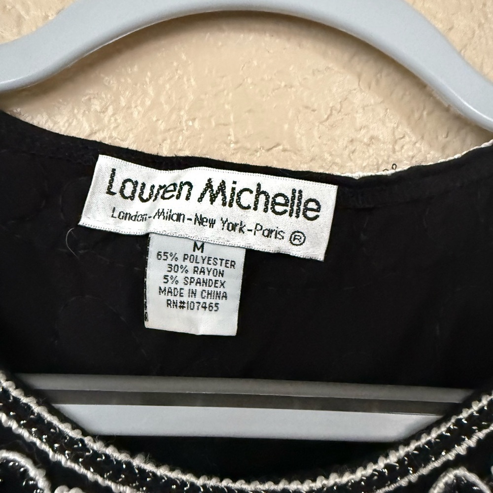 Vintage 1990S Lauren Michelle Seed Bead Top Size Medium - Picture 2 of 3